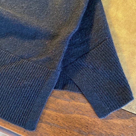 🦄 𝅺ROZ & Ali Color Block V-Neck Sweater Black & White Sz XL - Picture 5 of 9